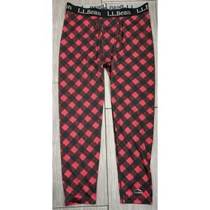 L.L.Bean Everyday Performance Leggings Red/Black Buffalo Plaid Size XL Reg